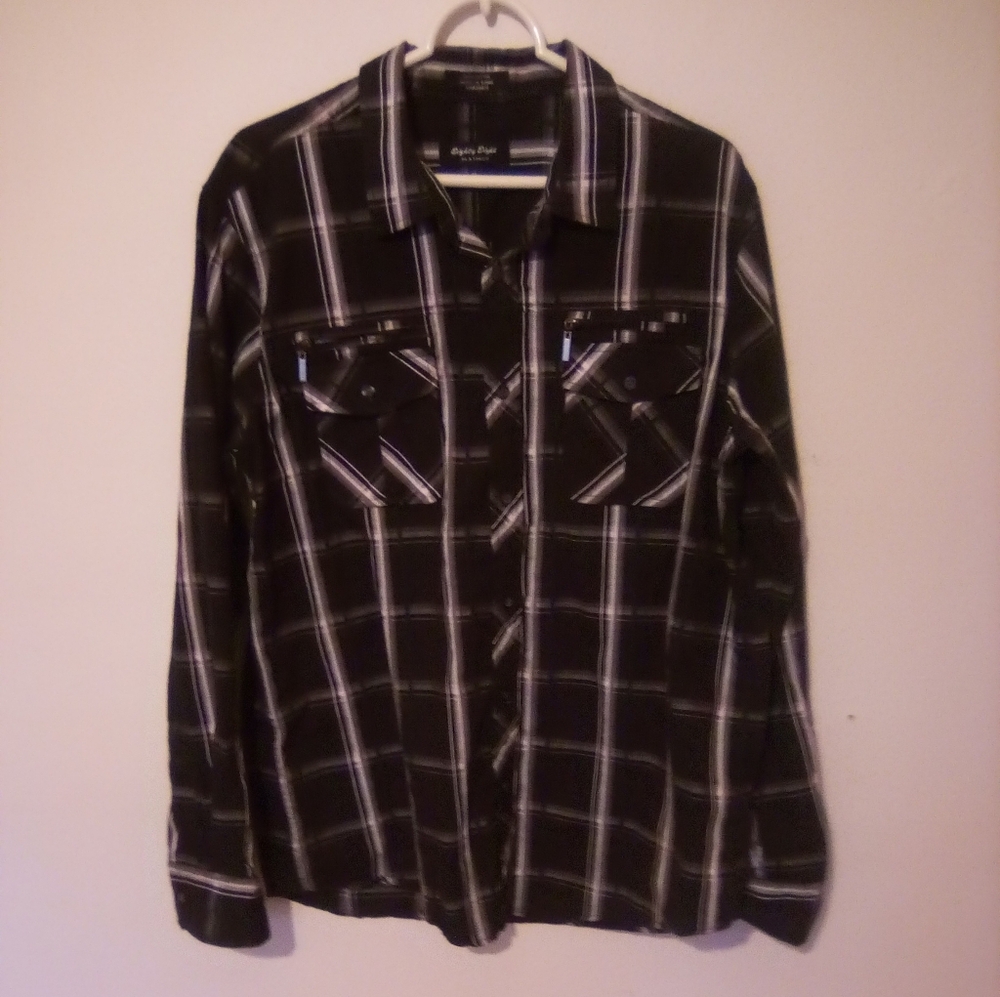 Eighty Eight Platinum long sleeve plaid shirt